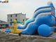 Waterproof Outdoor Inflatable Water Slides , Commercial Water Pool Slide